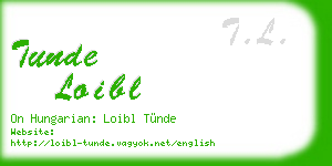 tunde loibl business card
